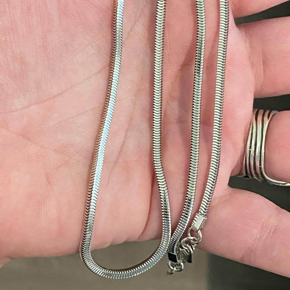 Vintage Monet Silver Necklace 24”